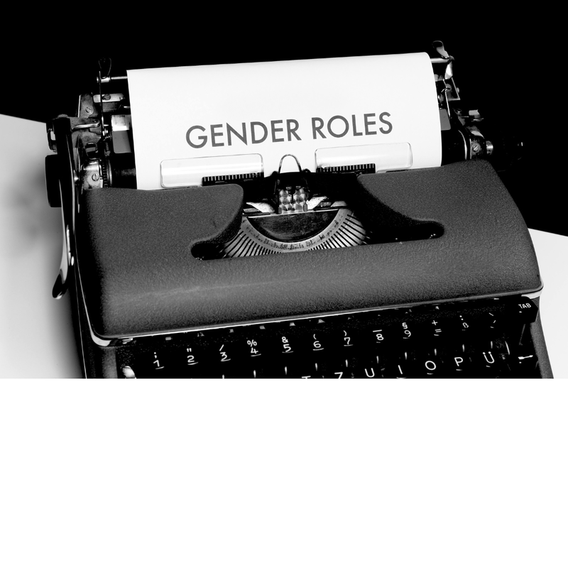 typewriter with the words "Gender Roles" on the paper